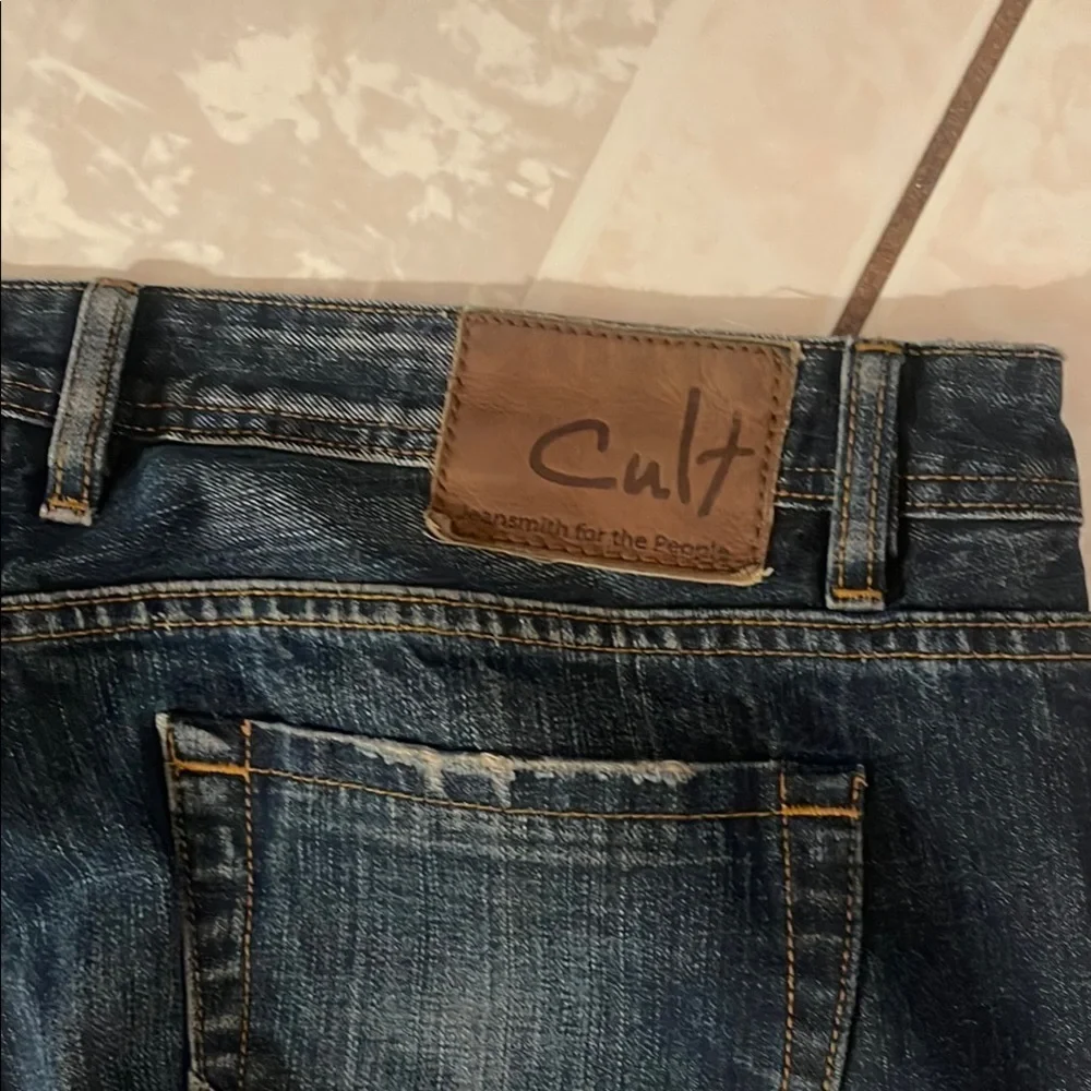 Cult of Individuality Blue Relaxed Distressed Jeans